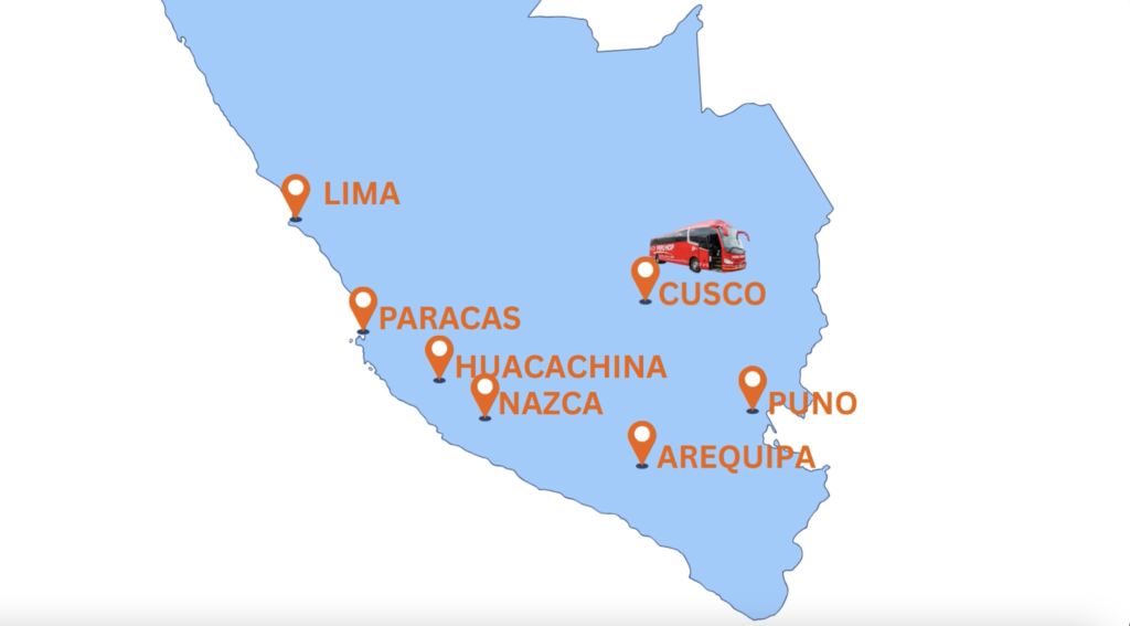 Map of 2travelingafter1 Peru Hop Experience
